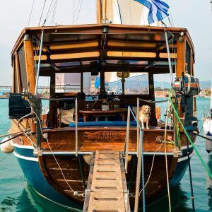 Wooden sailing trip Skiathos with stops at Tsougria and Skopelos