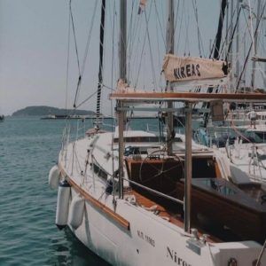 Private sailing trip Skiathos Skopelos aboard yacht Nireas with stops at Lalaria, Kastani, and Panormos beaches
