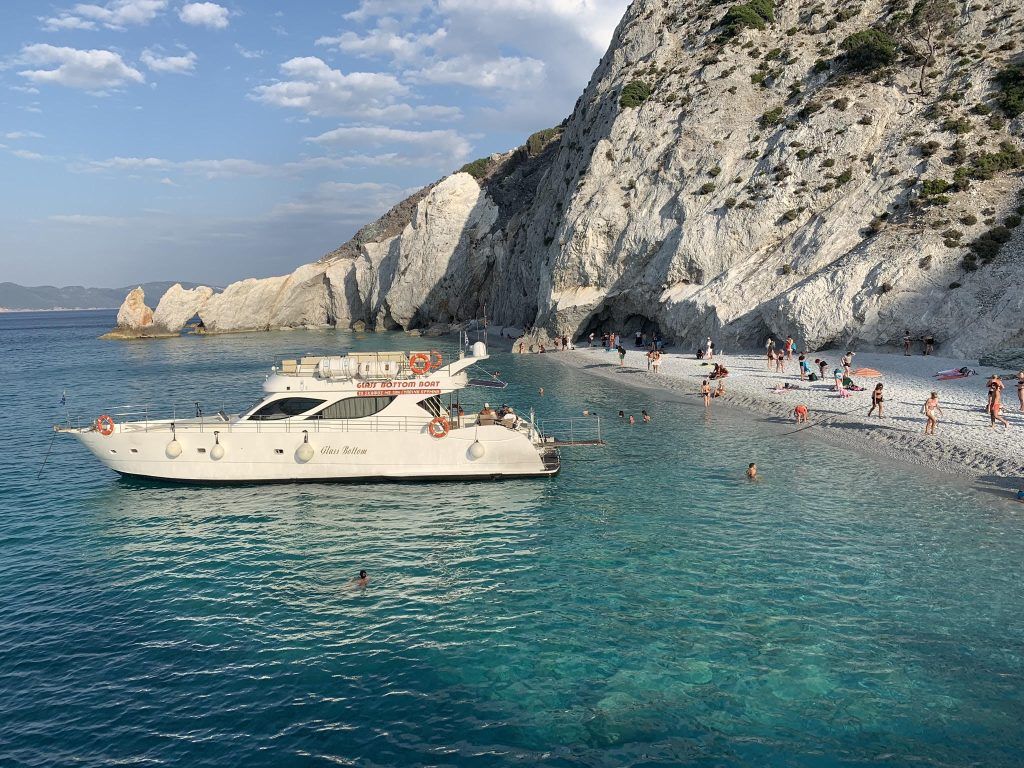 Private yacht charter for large groups in Skiathos – 19m vessel for 64 guests