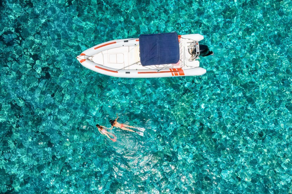 Private boat rental Skiathos 2026 Lalaria arch view