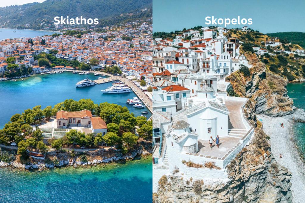 Skiathos vs Skopelos, comparison of Greek islands with beaches, nature, and scenic coastal views