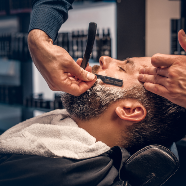 private barber in Skiathos providing professional grooming and shaving services